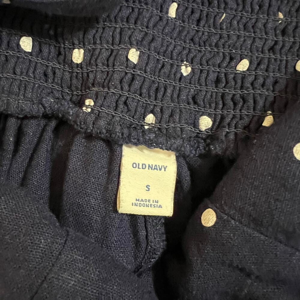 Old Navy Women's S Navy Polka Dot Wide Leg Jumpsuit - Picture 6 of 9